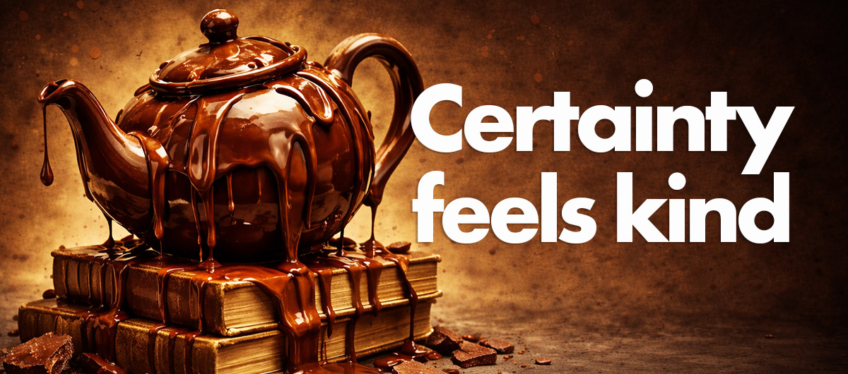 The quiet seduction of certainty